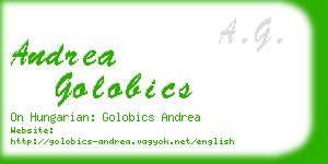 andrea golobics business card